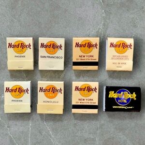 Vintage Hard Rock Matchbooks - Set of 8